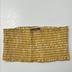 Brandy Melville Yellow and White Crop Top